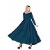 Umbrella abaya with box pleats- Rama Green